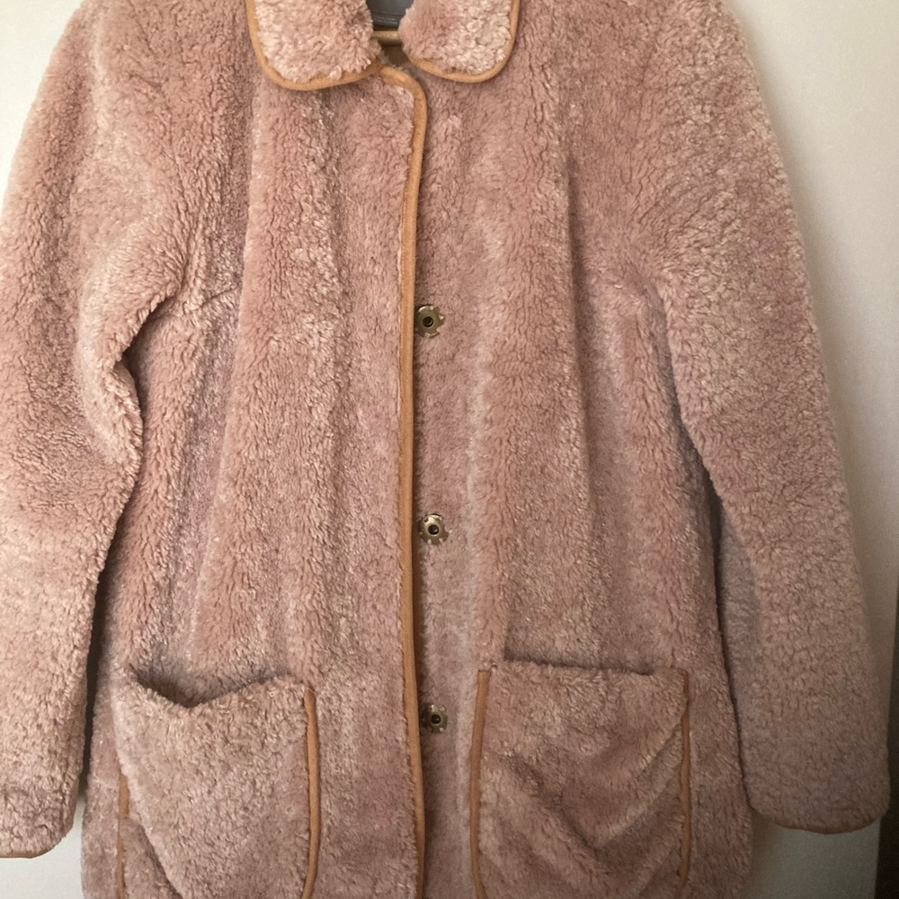 Anthropologie Blush Teddy Jacket